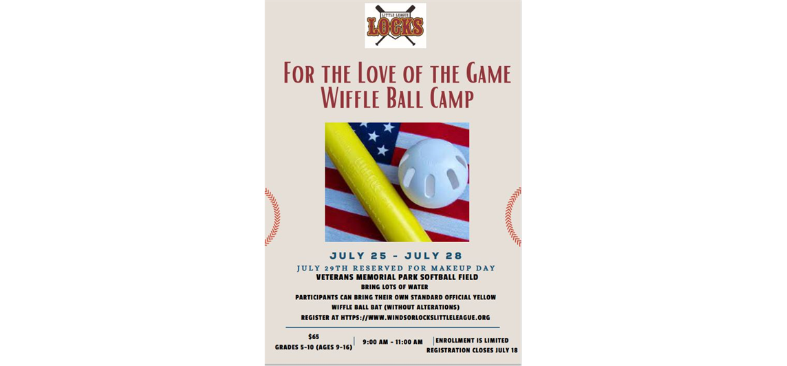 For the Love of the Game Wiffle Ball Camp 