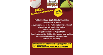 2023 Fall Baseball and Softball